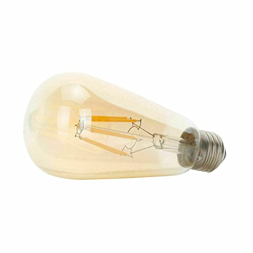 E27 LED Edison 4W/8W Vintage Dimmbare Retro Lampe Filament Traditionelle Glühbirne Warmweiße Beleuchtung (E27 ST64 4W) Cover