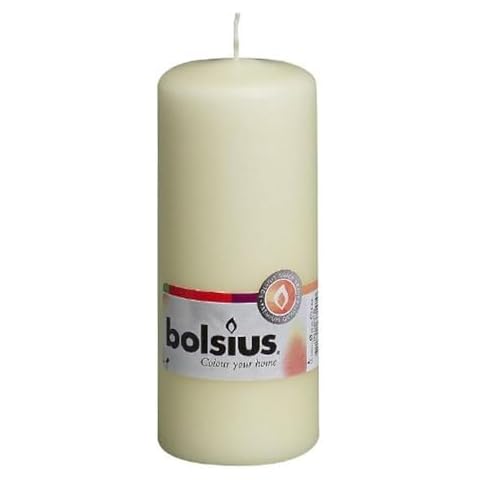 Bolsius Ivory Pillar Candles Set of 10 Cover
