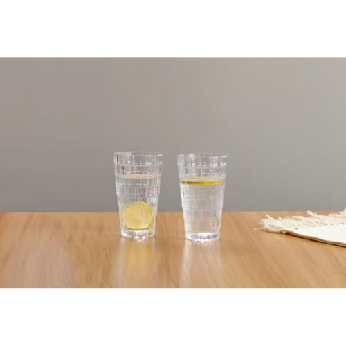 Image of Sanjeev Kapoor Trix Hi-Ball Glass Set - 380ML Transparent Glass Tumblers | Set of 6 Round Juice & Cocktail Glasses | Elegant, Durable & Stylish Drinkware for Home, Bar & Parties