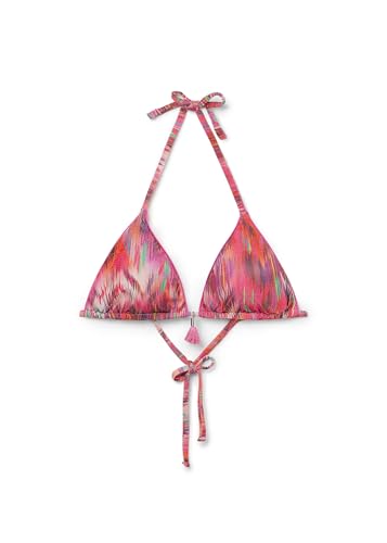 Woman's Triangle Swimsuit Top Multicolor Ethnic