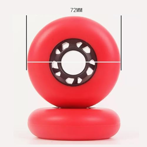 Roues en ligne 76mm 90A rouge pour réparer les roulettes de valise usées