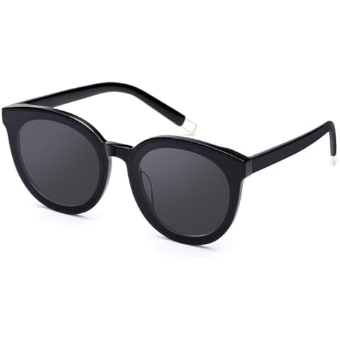 COLOSSEIN Handcrafted Oversized Sunglasses for Women Men, Vintage Luxury Design Eyewear Frame, Anti-Blue Ray Flated Nylon Lenses UV400 for Driving Cover