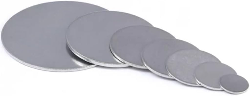 Stainless Steel Metal Round Sheet, 304 Disc 6-14mm X 1/1.1/1.3/1.8mm Pack of 20(9mm*1mm(20pcs))