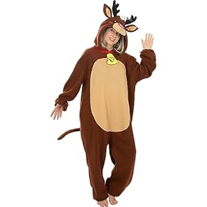 Funidelia | Disfraz de Reno para hombre Navidad, Reno – Disfraz para adultos y divertidos accesorios para Fiestas, Carnaval y Halloween – Marrón