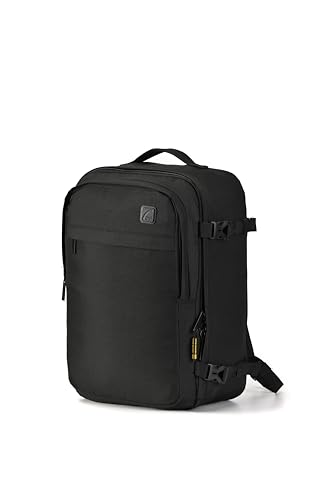 Travel Blue Mochila Traveller Venture Preta abertura 180° alças acolchoadas Faixa para Mala para trabalho faculdade e viagem