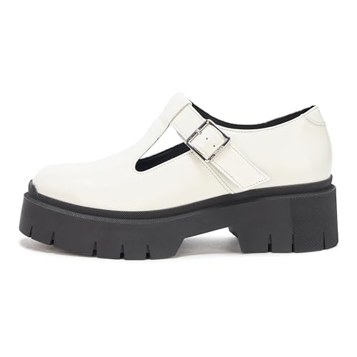 HUGO Women's Kris Chunky Platform Mary Jane Shoes Flat2