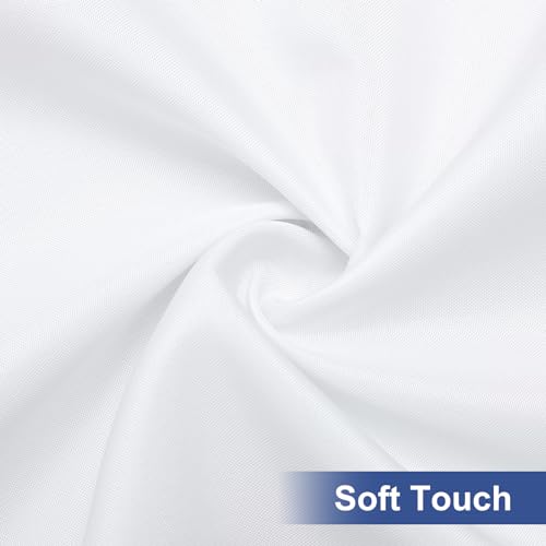 homing Rectangle Table Cloth Cover, Waterproof Polyester Elastic Fitted Tablecloth, Fits for 8 Foot Folding Tables, Washable Table Protector for Picnic, Camping, Outdoor (White, 30" x 96") by homing - Image 3