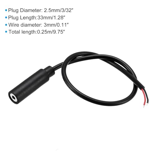 Cable de audio jack hembra 2.5mm a cable pelado 0.25m pack 4 miniatura 2