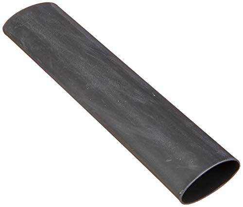 Double Wall Adhesive Lined Marine Grade Heat Polyolefin Shrink Tubing A81473-1" ID - Black - 6 Inches - 6 Pack
