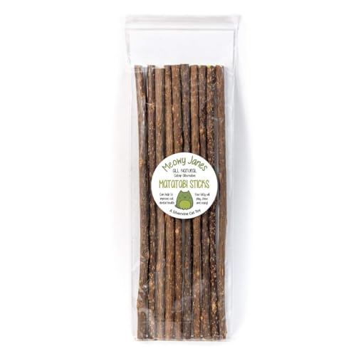 Meowy Janes Extra Long Matatabi Chew Sticks - 2X Length - an All Natural Silvervine Cat Toy and Cat Treat - Catnip Alternative