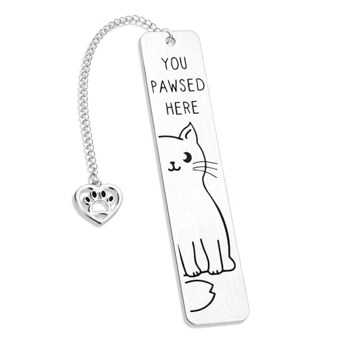 Tyqour Lesezeichen Katzen Damen Metall Lesezeichen für Buchliebhaber Personalisierte-Lesezeichen Mädchen Buchzubehör Lesezeichen-Geschenk Katzen Anhänger für Buchliebhaber Studenten Lehrer