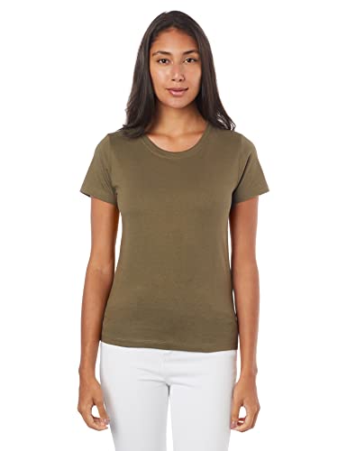 Blusa Básica Feminina Manga Curta Verde Escuro XG
