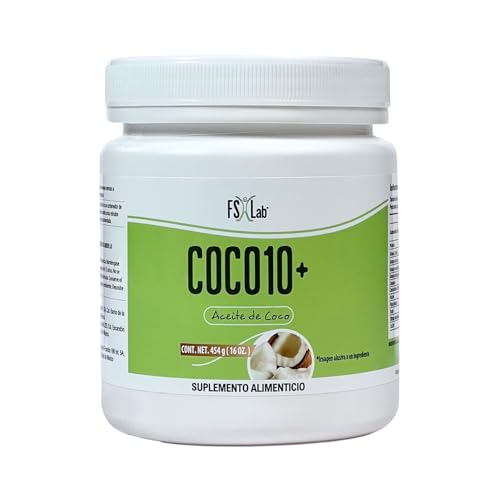 Lista de Coca C del mes. 32 FS LAB - Coco10+ de NaturalSlim de Frank Suárez - Aceite de Coco con la Co-Enzima Japonesa Q10-454 gramos