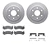 Dynamic Friction Company Front Geospec Brake Rotors with 5000 Advanced Brake Pads includes Hardware 4512-48107