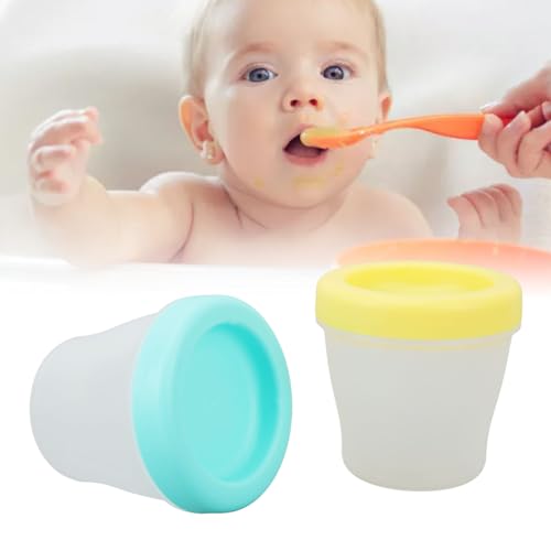 Recipientes de Alimentos para Crianças de Grau Alimentício PP 150ml Com Vedação Dupla, Escala Transp