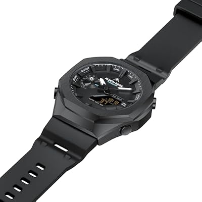 NORTH EDGE Mercury Analog Digital Watch for Men, Dual Display Sports Watch with World Time, Alarm, Stopwatch, 50M Water Resistant, LED Backlight, TPU Strap, Outdoor Daily Wear Watch
