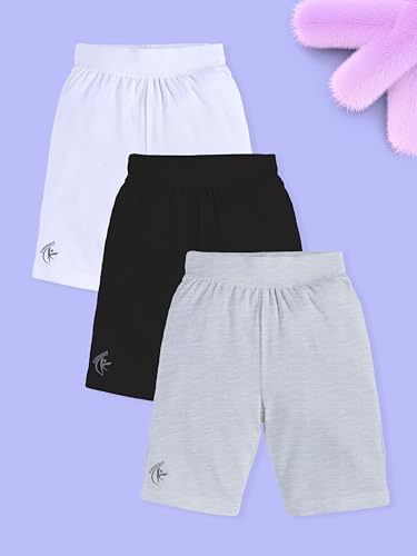 Image of KiddoPanti Girls Knee Length Cycling Shorts Pack of 2