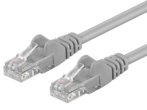 PremiumCord Netzwerkkabel, Ethernet, LAN & Patch Kabel CAT5e, UTP, Schnell flexibel & Robust RJ45 Kabel 1Gbit/S, AWG 26/7, Kupferkabel 100% Cu, Grau, 10m
