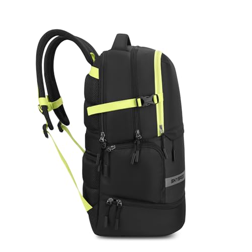 Image of Skybags Basecamp 17 Inch Compatible Laptop Backpack 40L | 3 Compartments with Quick-Access Front Pocket & Rain Cover | Tablet Sleeve & Side Bottle Pocket | Office & Travel Backpack for Men & Women