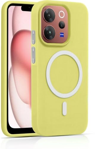Image of AeoFit Matte Back Cover for vivo V70 Elite 5G | Shockproof Soft TPU Case with Camera Protection | Slim & Lightweight Back Cover Case for vivo V70 Elite 5G (Yellow)