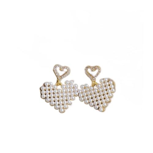 Boucles d'oreille perle en forme de coeur cadeau idéal fête des filles