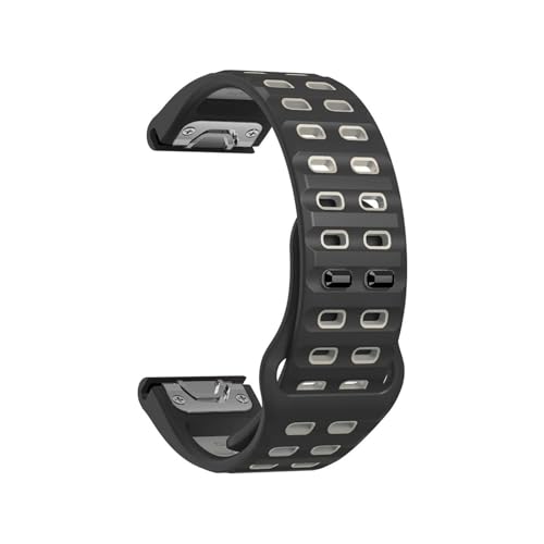 22mm 26mm}VJQXgohɓKGarmin Fenix 8/7/7X/6X/6Pro/5X/5Plus/Epix Pro Gen2 47mm 51mm(Black-grey,26mm Fenix5X 5XPlus)