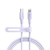 Cavo Anker da USB-C a Lightning, cavo Anker 541 (180cm), Certificato MFi, Cavo di Ricarica Rapida a...
