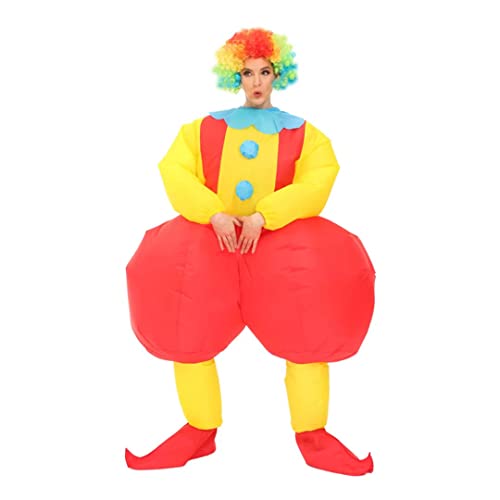 Consejos para Comprar Inflables el pay los mejores 10. 45 Inflatable Costume Adult, Clown Blow Up Suit, Funny Joker Costumes Fancy Dress for Halloween Cosplay Party Christmas Jumpsuit