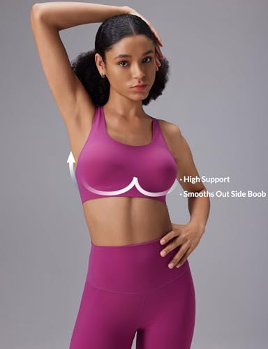 Image of baleaf Sweatleaf Adjustable Sports Bras for Women, Padded Racerback Yoga Bra, High Impact Molded Cup Workout Bra