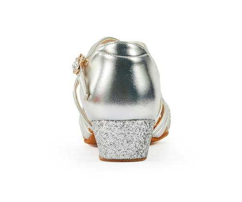 Kids Ballroom Dance Shoes Latin Salsa Suede Sole Dancing Dress Shoes for Girls3