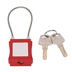 HappyFit Safety Padlock Red Cable Lock