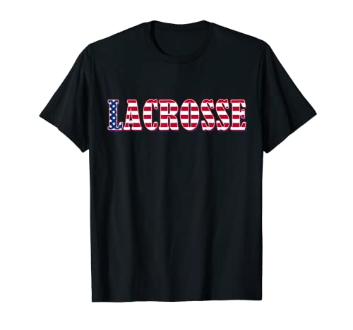 Lacrosse - Bandera americana de lacrosse Camiseta