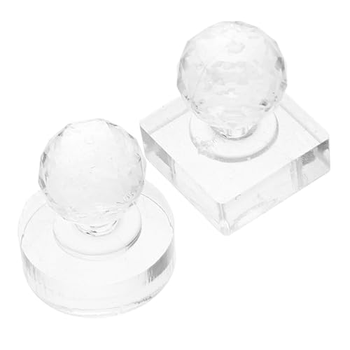 Housoutil 2個 アイシャドウブラシ対応プレスツール 多機能圧粉スタンパー スクエア ラウンド型パレット修復用 携帯便利で旅行適用 アイシャ