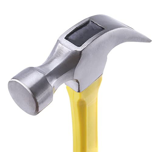 Manchap 3 Pack 16 Oz Claw Hammer, Fiber Glass Claw Hammer, One-Piece Forged Steel Head & Non-Slip Handle For Household Automotive Professional Work #TOP2