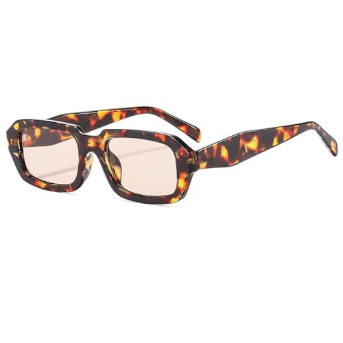 Lunettes de soleil rectangulaires pour femme tendance punk et verres de luxe UV400
