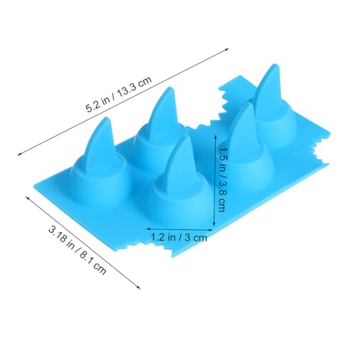 3 moldes de silicona para cubitos de hielo con forma de aletas de tiburón miniatura 2