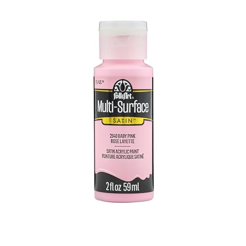 Image of FolkArt Multi-Surface Acrylic Paint, Baby Pink 2 Fl Oz (Pack of 1)