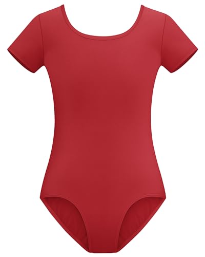 Stelle Ballet Leotards for Girls Gymnastics Dance Outfit (Crimson,2-3T)