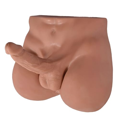 Image of Lifelike Male Torso Sex Doll for Women with Flexible Dildo 7.08 inch | Realistic Huge Cock, Unisex Masturbator, Tight Anal Sex Toy, For Men Gay Couple