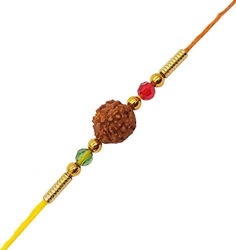 YouBella Rakhi for Brother and Bhabhi Kids Jewellery Bracelet Religious Swastik Rakhi Set Rakhi with Greeting Card Combo for Brother, Rakhee Raskhabandhan Rakhi Gift for Brother/Bhaiyya/Bhai 2