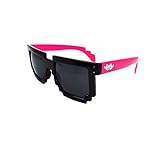  8-Bit Sunglasses - Schwarz/Pink - Plastik