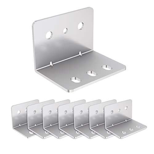 VADANIA 8pcs Heavy Duty L Bracket for #2053 Series Drawer Slides, 90 Degree Right Angle Corner Brace, 0.08