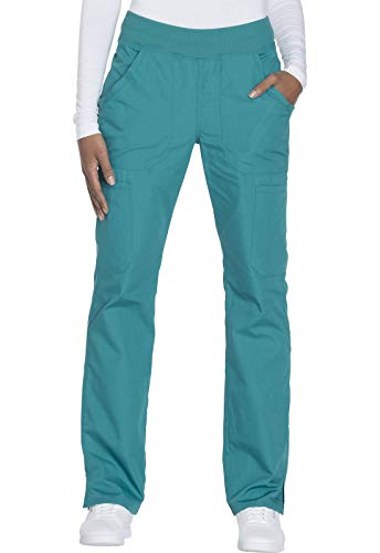 Image of Scrub Pants for Women Workwear Originals Pull-On Waist with Rib-Knit Trim Plus Size WW210, 3XL, Teal Blue