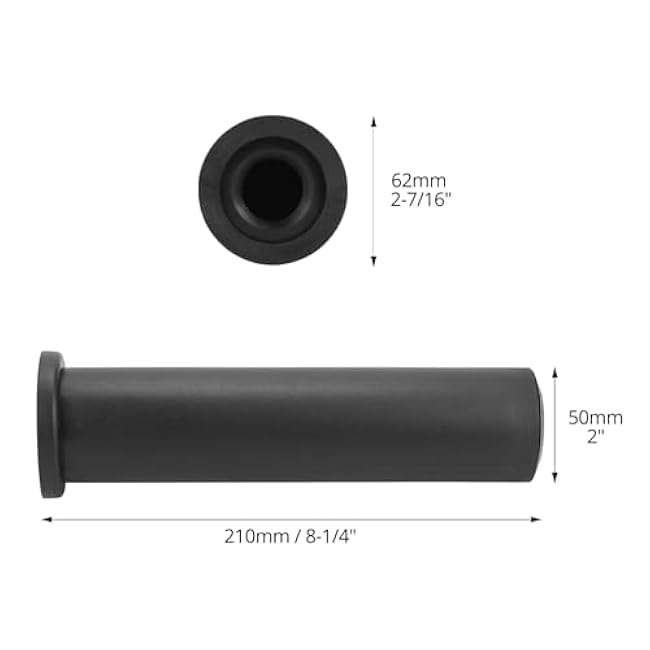 QWORK Adapter Sleeve (2 Pairs) ¨C Convert 1 Standard to 2 Weight Plate Posts ¨C 8 Length, 600lbs Capacity, Removable End Caps, Hex Bolt Locking, Includes Allen Keys