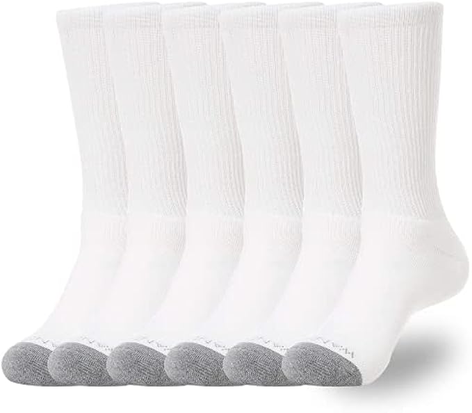 WANDER Men's Cushion Crew Socks 3-6 Pairs Athletic Running 6-8/8-13/12-15 Socks Men Cotton Sport Wicking Work