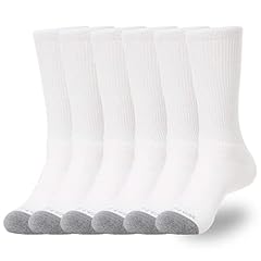 A Crew Socks:6 Pairs White