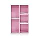Furinno LUDER Book Shelf, 5-Cube Bookshelf, Reversible Bookcase, 9.4