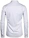 ZEROYAA Mens Hipster Solid Slim Fit Long Sleeve Mandarin Collar Dress Shirts ZLCL08 White Large