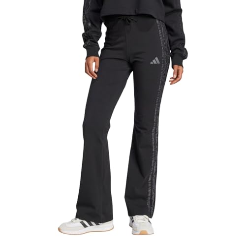 Adidas Essentials 3-Stripes Print Cotton Leggings Ceñidos, Negro, XS para Mujer