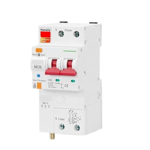 Disjoncteurs 2P et compteur d'énergie RCBO de mesure kWh pour réseau électrique